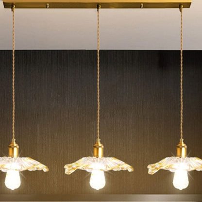 Nordic Light Luxury Brass Glass 1/3-Light Pendant Light