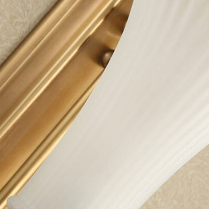 Modern Light Luxury All Copper Glass Petals 1/2-Light Wall Sconce Lamp
