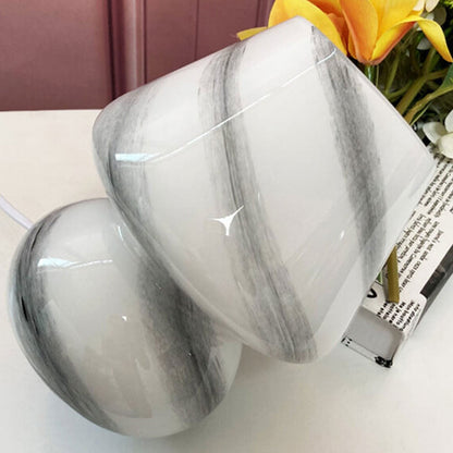 Creative Handmade Glass Planet Design Mushroom 1-Light Table Lamp