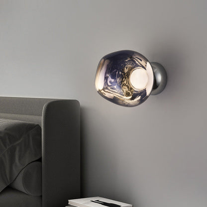 Modern Art Deco Lava Ball Acrylic Hardware LED Wall Sconce Lamp For Living Room
