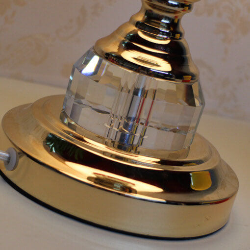 European-style Simple Crystal Fabric 1-Light Table Lamp