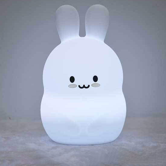 Modern Creative Cute Rabbit Pat Silicone USB LED Night Light Table Lamp
