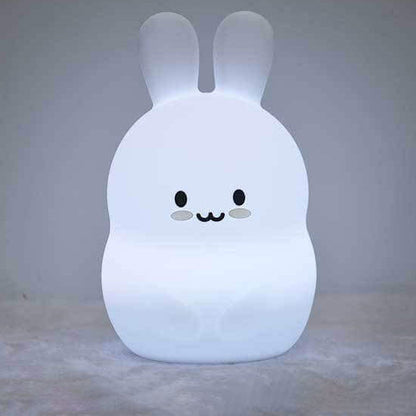 Modern Creative Cute Rabbit Pat Silicone USB LED Night Light Table Lamp