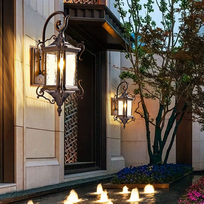 European Palace Outdoor Waterproof 1-Light Wall Sconce Lamp