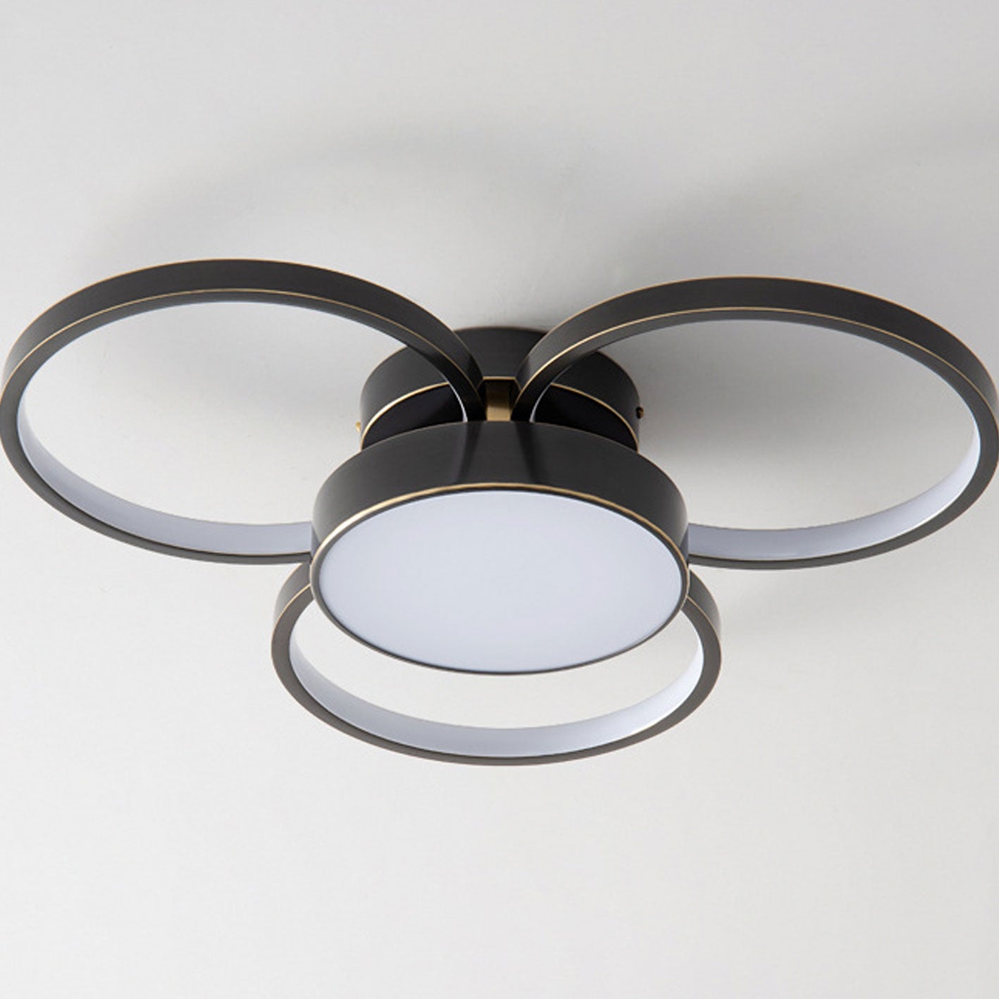 Modern Minimalist Full Copper Acrylic LED Flush Mount Ceiling Light