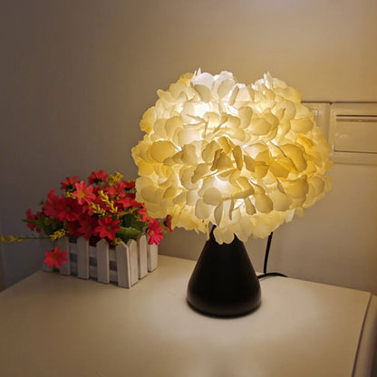 Fabric Simulation Gourd Flower Bouquet Design 1-Light Table Lamp