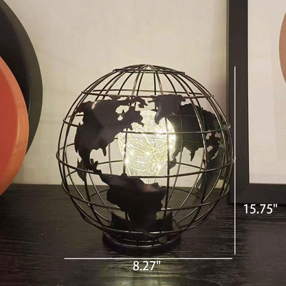 Creative Earth Iron LED Night Light Decorative Table Lamp