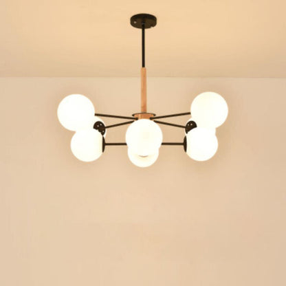 Nordic Creative Log Magic Bean Glass 6/8/12/18 Light Chandelier
