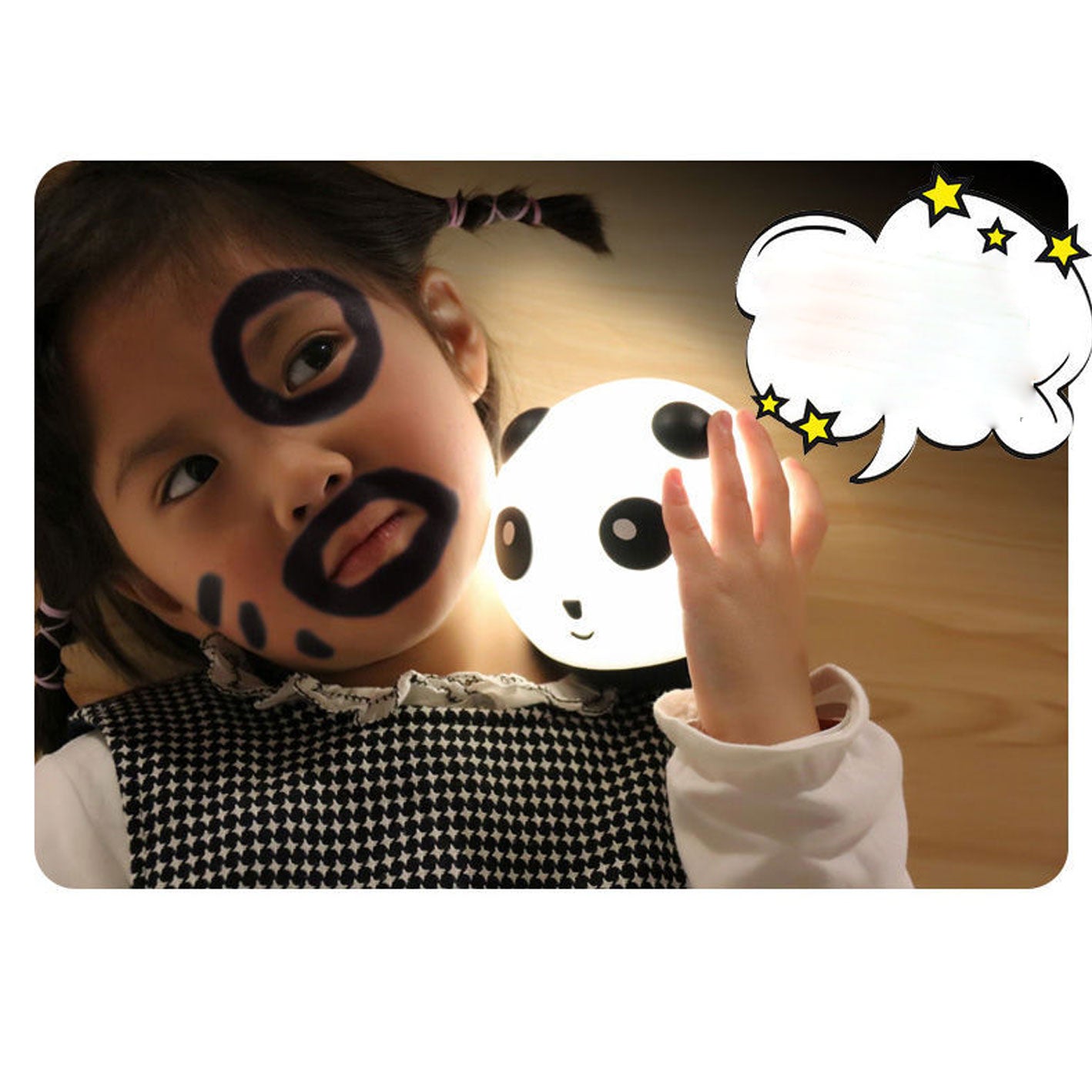 Cute Panda Tumbler Silicone LED Night Light