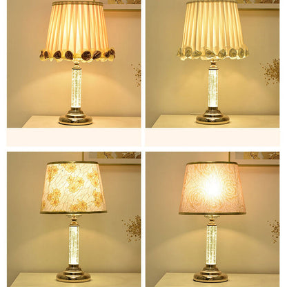 European Crystal Brightness Adjustable Remote Control 1-Light Table Lamp