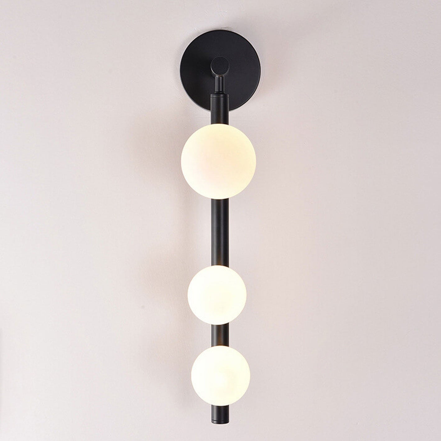 Light Luxury Creative Bead String Design 3-Light Wall Sconce Lamp