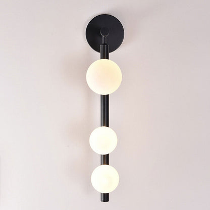 Light Luxury Creative Bead String Design 3-Light Wall Sconce Lamp