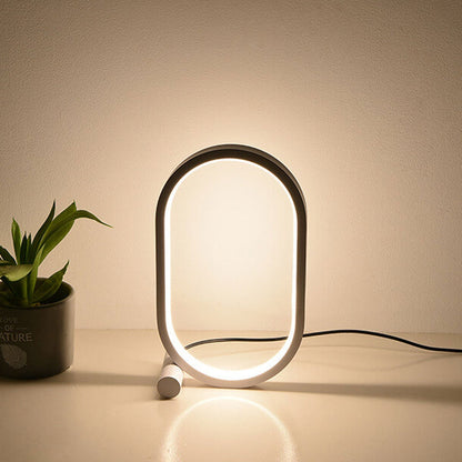Creative Simple Oval USB LED Night Light Table Lamp