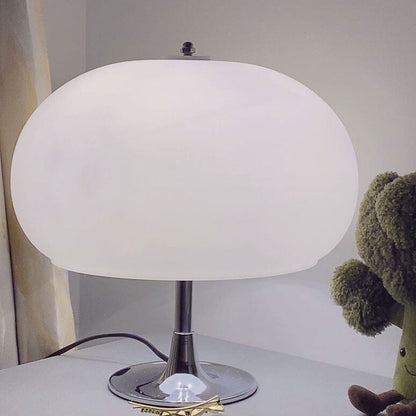 Modern Creamy White Ball Shade 3-Light Table Lamp