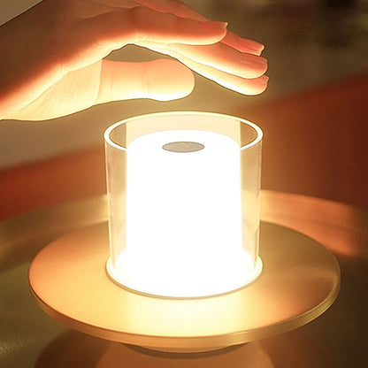Modern Light Luxury Cylindrical LED Candlestick Night Light Table Lamp
