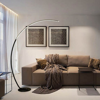 Minimalist Curved Line LED Aluminum Standing Floor Lamp