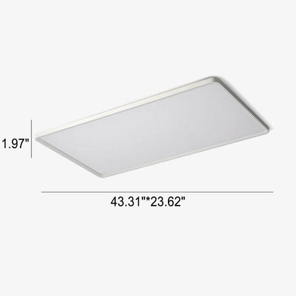 Modern Minimalist Rectangular Iron Aluminum LED Flush Mount Lighting