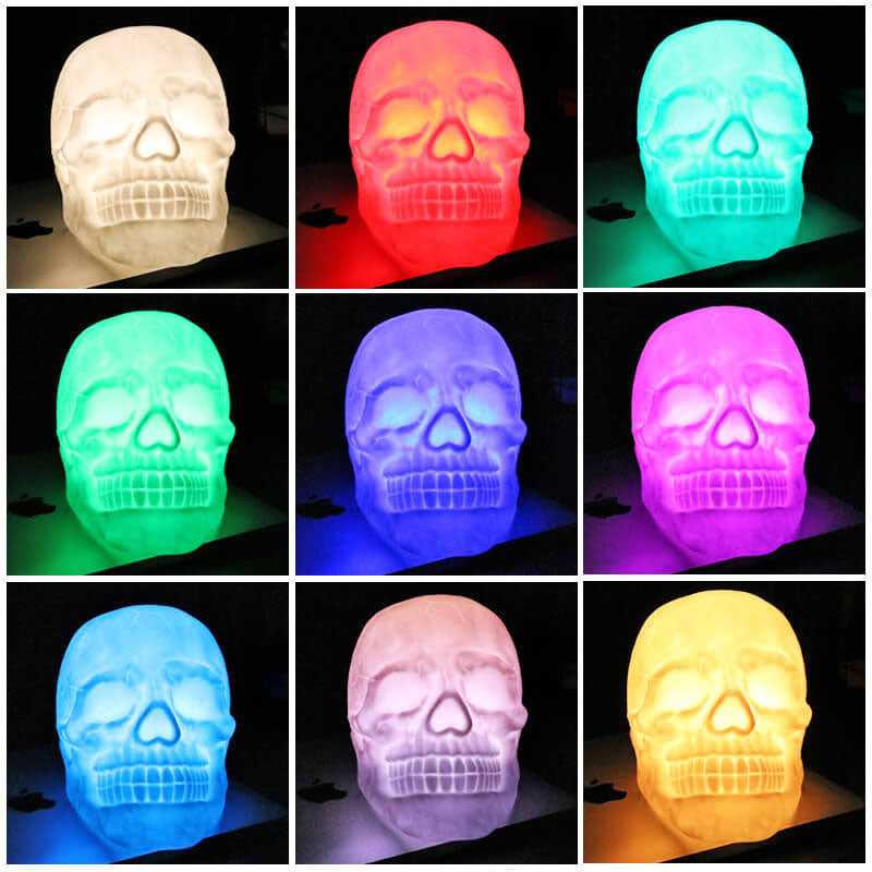 Skull RGB LED Night Light Table Lamp