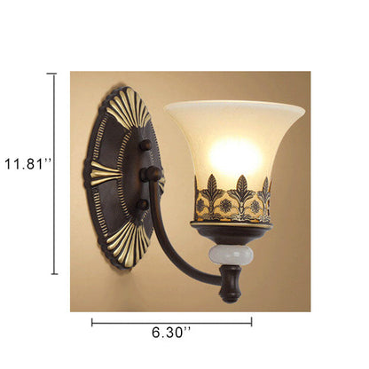 Retro Style 2-Light Cup Shade Wall Sconce