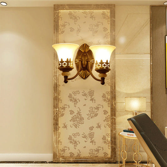Retro Style 2-Light Cup Shade Wall Sconce