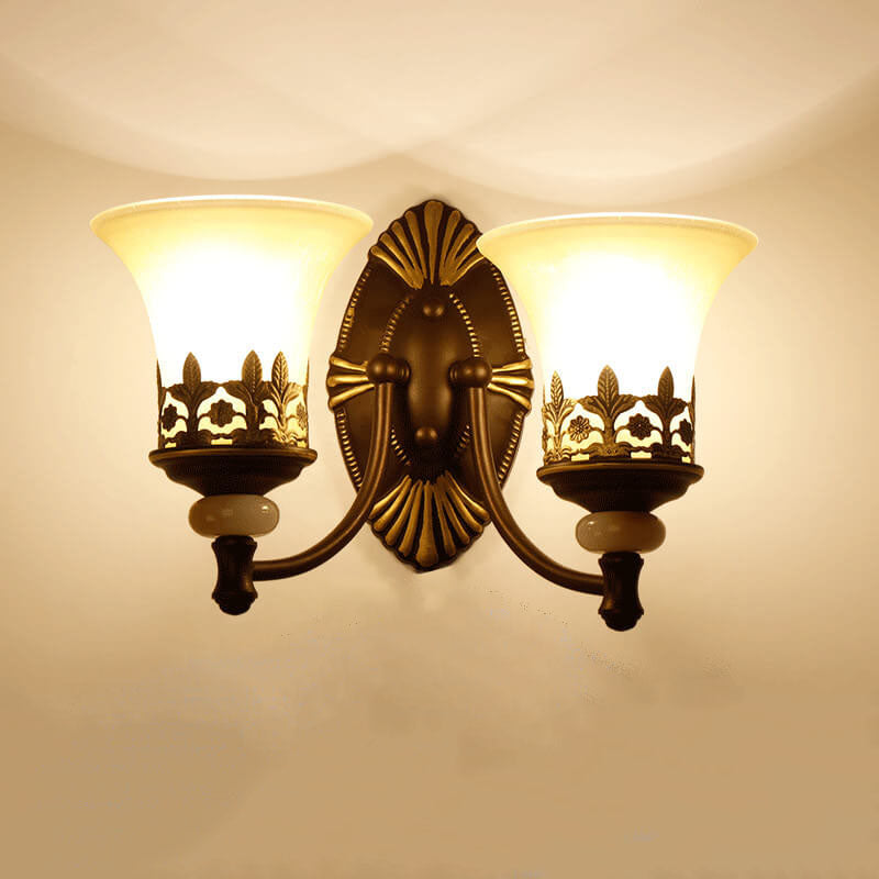 Retro Style 2-Light Cup Shade Wall Sconce