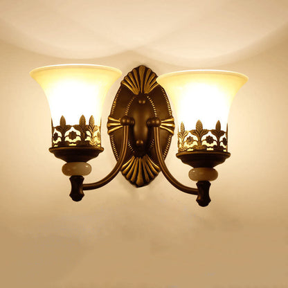 Retro Style 2-Light Cup Shade Wall Sconce