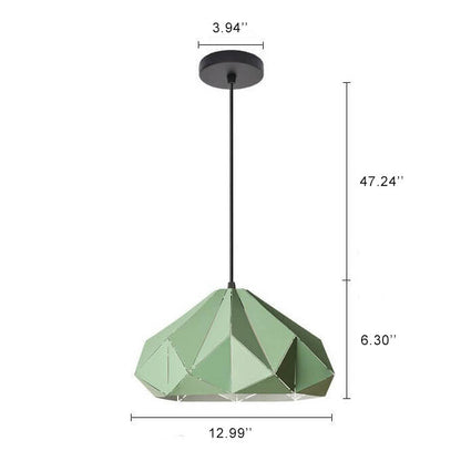 Nordic Macaron Geometric Shape Metal 1-Light Pendant Light