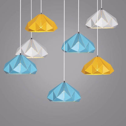 Nordic Macaron Geometric Shape Metal 1-Light Pendant Light