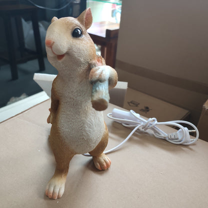 Nordic Creative Resin Squirrel Moon Glass 1-Light Table Lamp