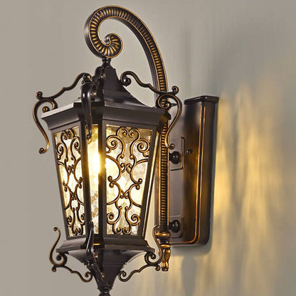 European Palace Outdoor Waterproof 1-Light Wall Sconce Lamp