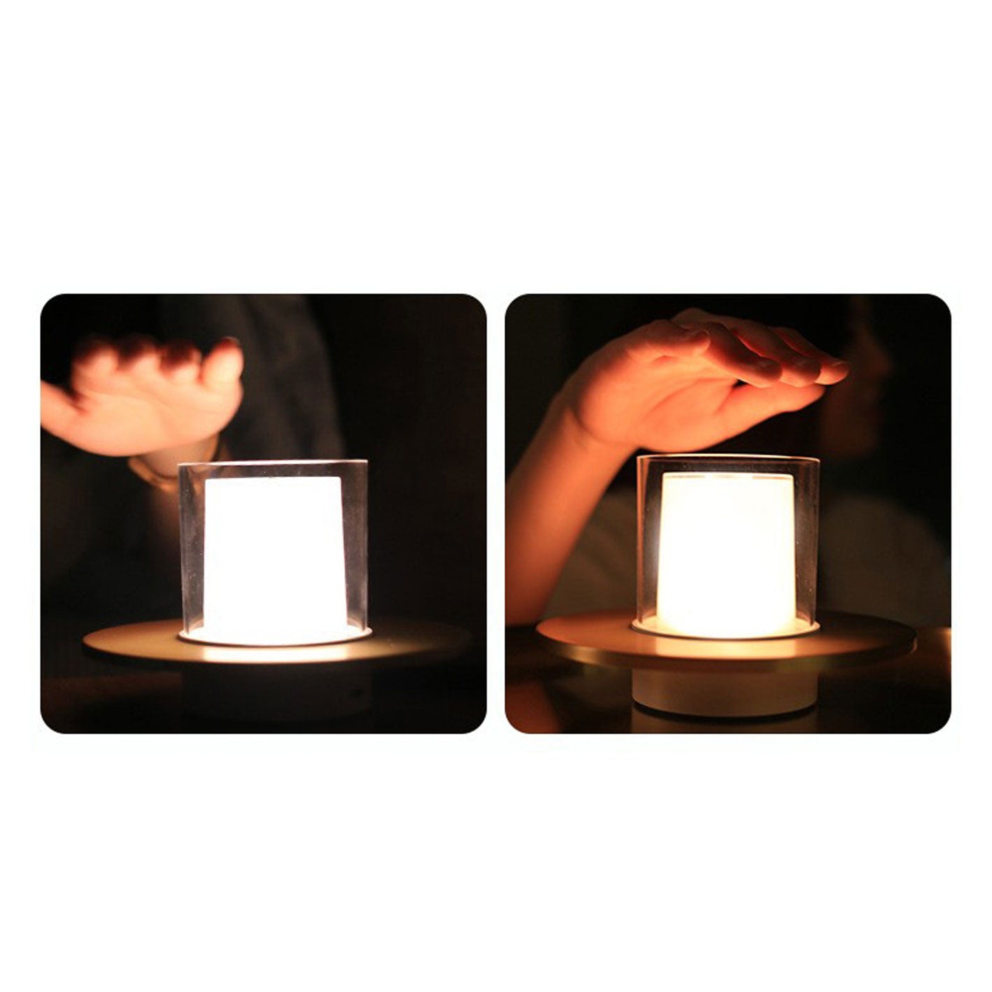 Modern Light Luxury Cylindrical LED Candlestick Night Light Table Lamp