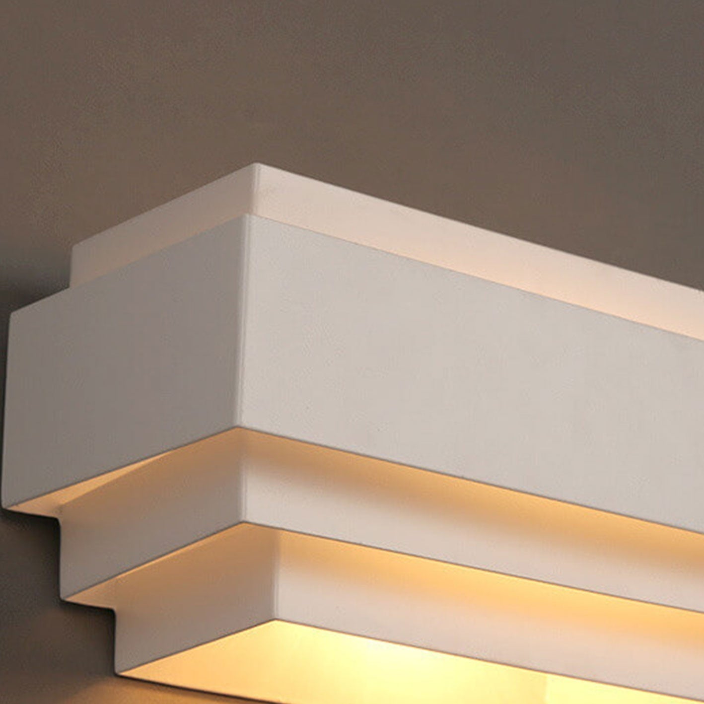 Modern Square Geometric Cascade Iron 1-Light Wall Sconce Lamp