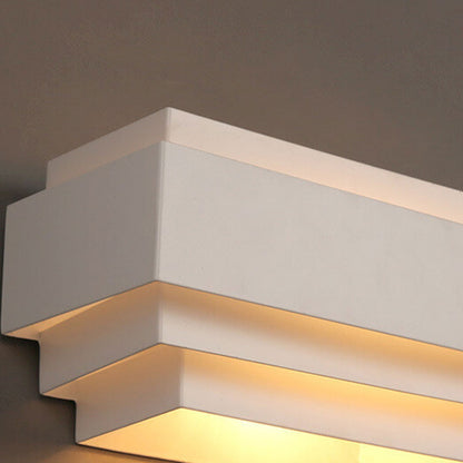 Modern Square Geometric Cascade Iron 1-Light Wall Sconce Lamp