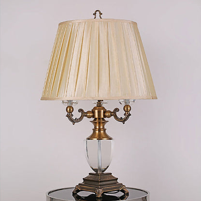 European Light Luxury Zinc Alloy Crystal 1-Light Table Lamp