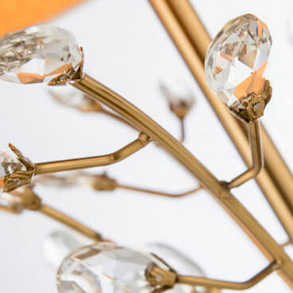 Modern Light Luxury Fabric Crystal Flower Creative Base 1-Light Table Lamp