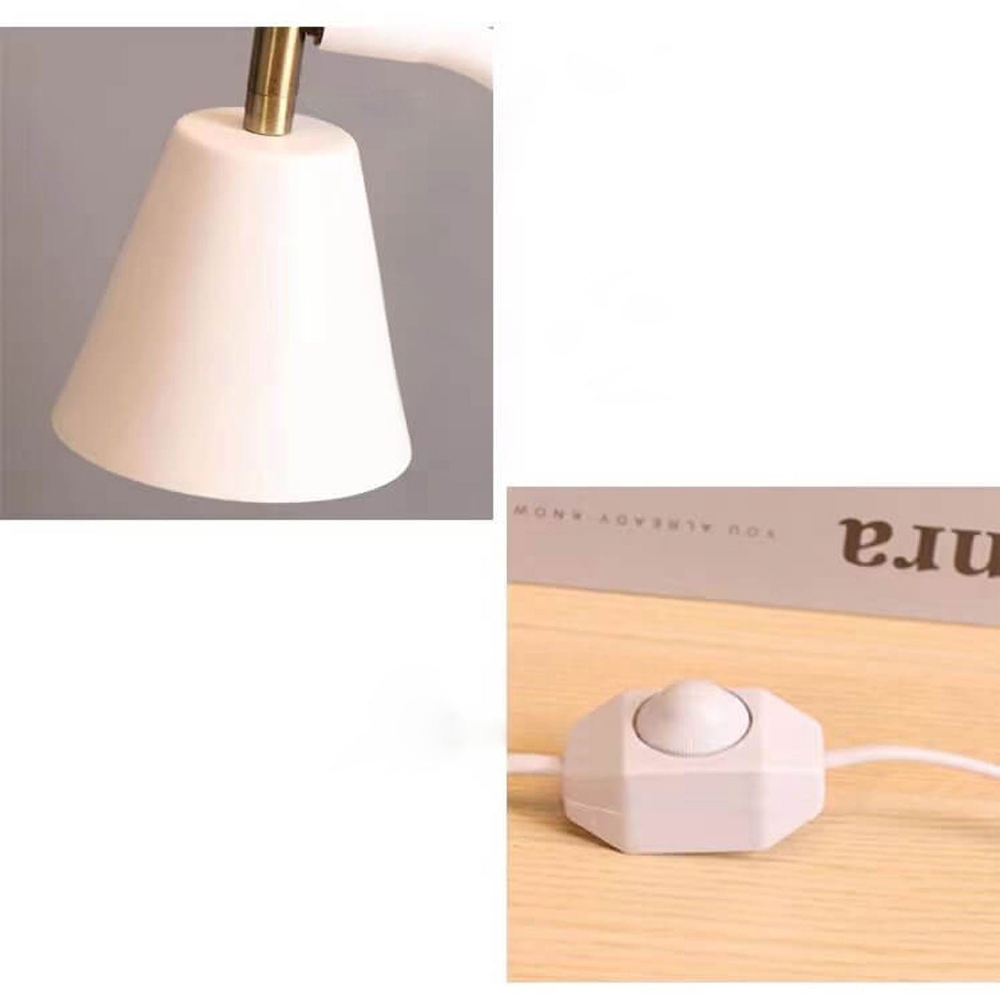 Nordic Simple Cone Log Base 1-Light Melting Wax Table Lamp