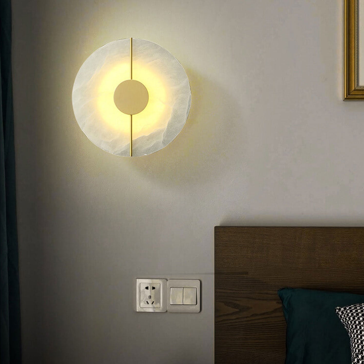 مصباح حائط LED دائري حديدي حديث 