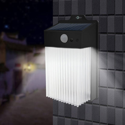 Solar Sensor Square LED Outdoor Garden Wall Sconce Lamp
