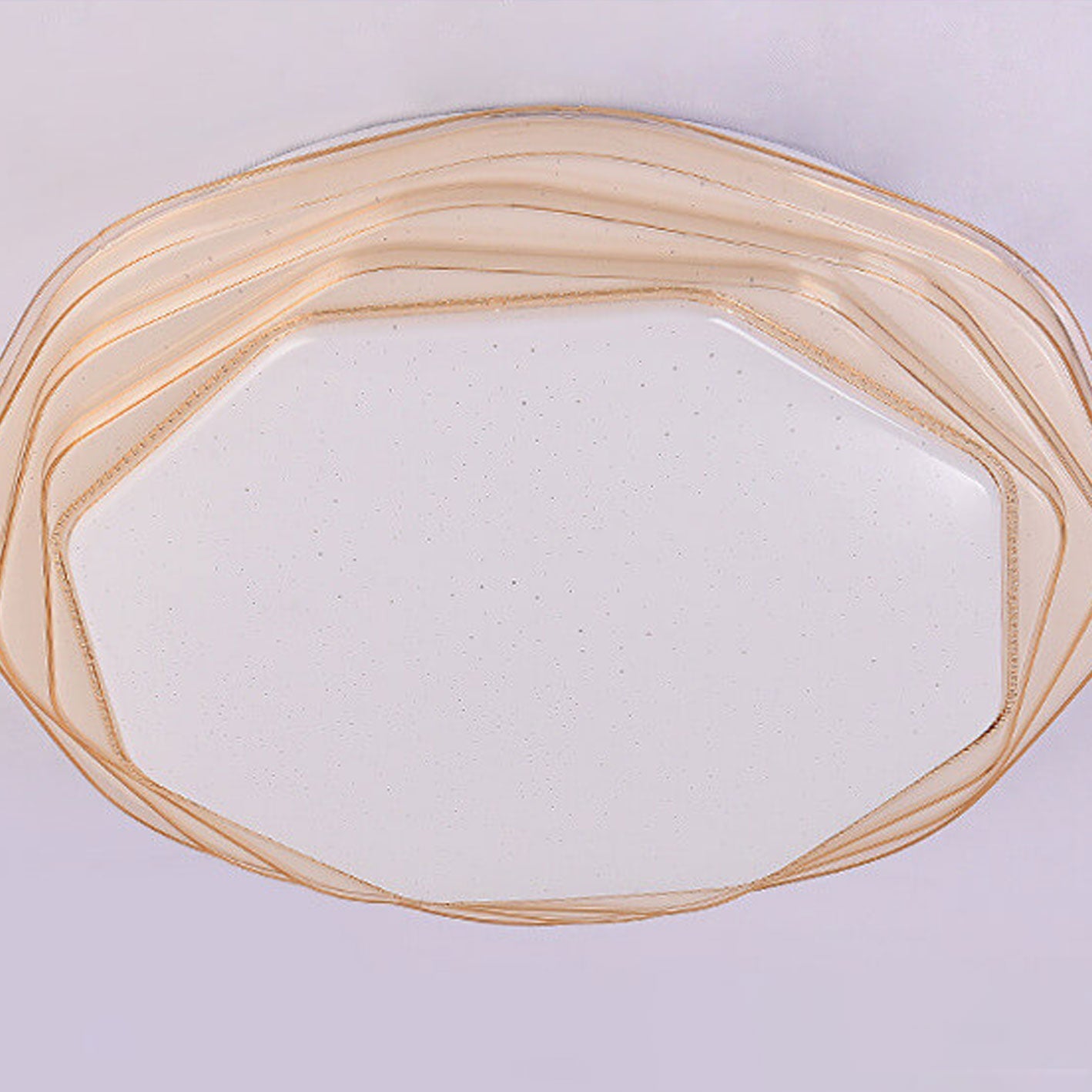 Modern Minimalist Creative Round LED Wrought Iron Flush Mount Ceiling Light