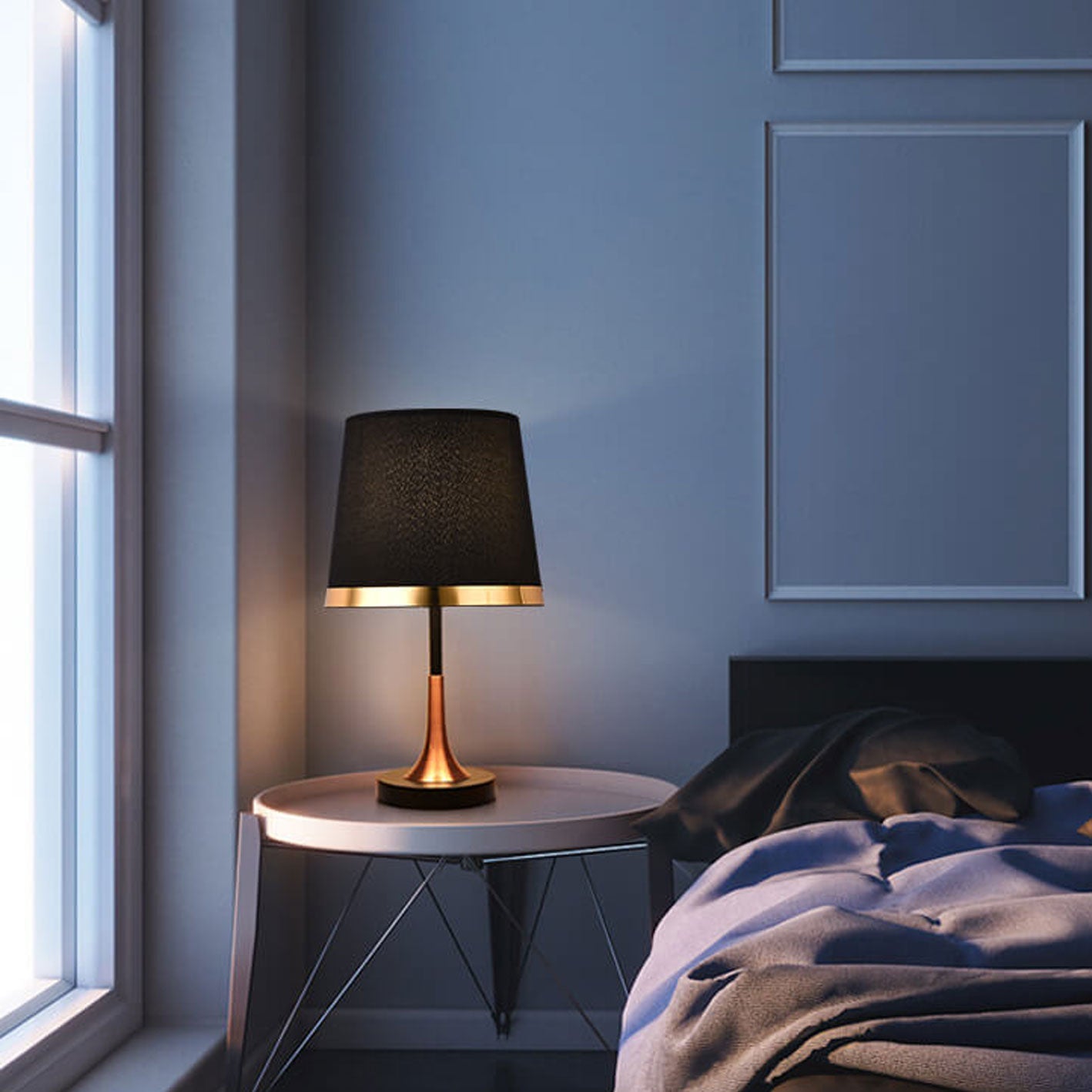 European Retro Fabric 1-Light Table Lamp