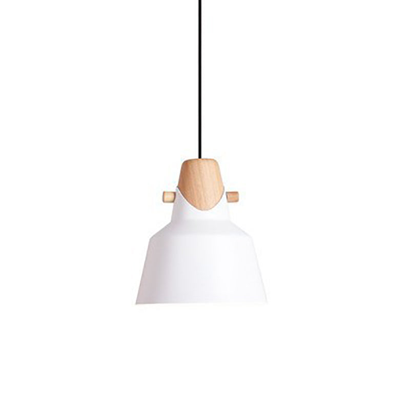Nordic Minimalist Macaron Solid Color Ironwood 1-Light Pendant Light