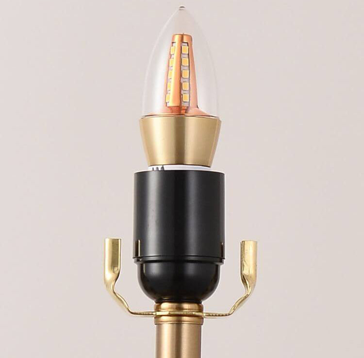 Modern Creative Glass Orb Marble Base 1-Light LED Table Lamp