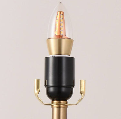 Modern Creative Glass Orb Marble Base 1-Light LED Table Lamp