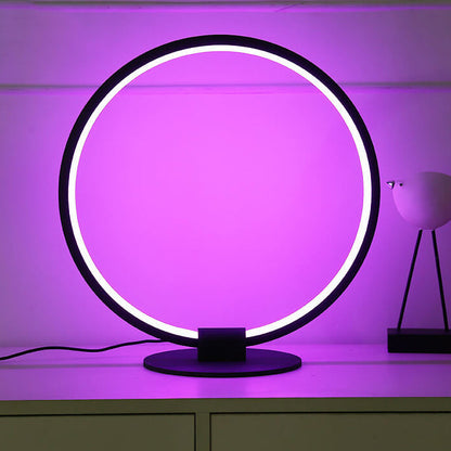 Modern Acrylic Ring Design RGB Lighting LED Table Lamp