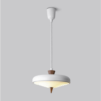 Industrial Iron Several Japanese Style Walnut Retractable 1-Light Pendant Light