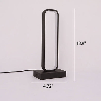 Modern Minimalist Ring Aluminum Silicone LED Table Lamp