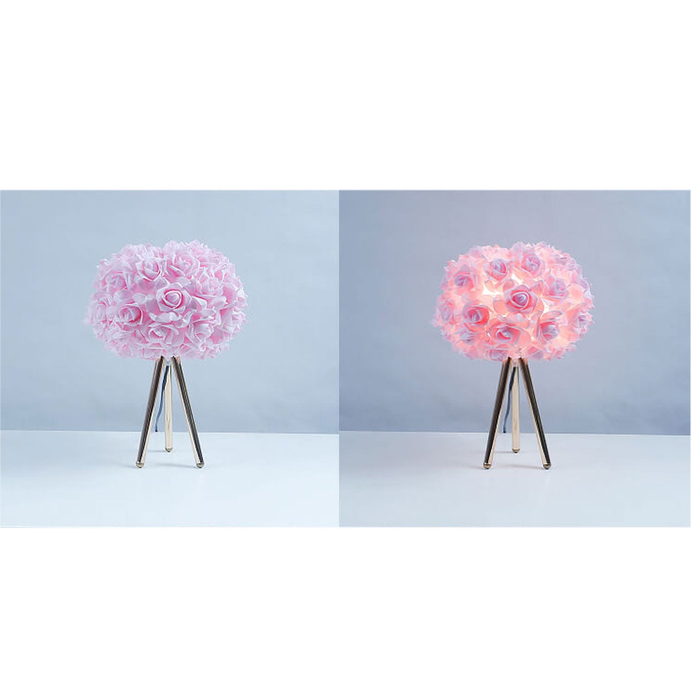 Nordic Creative Rose Metal LED Table Lamp