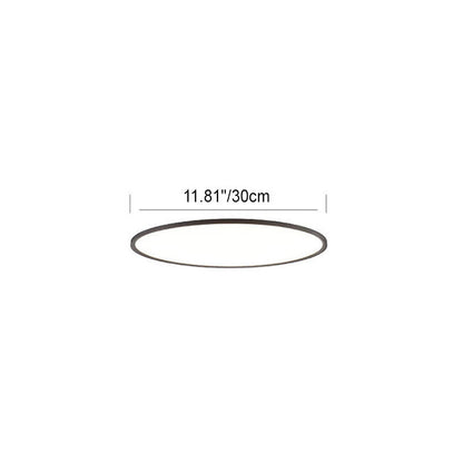Modern Minimalist Acrylic Aluminum Round Shade LED Flush Mount Ceiling Light For Living Room