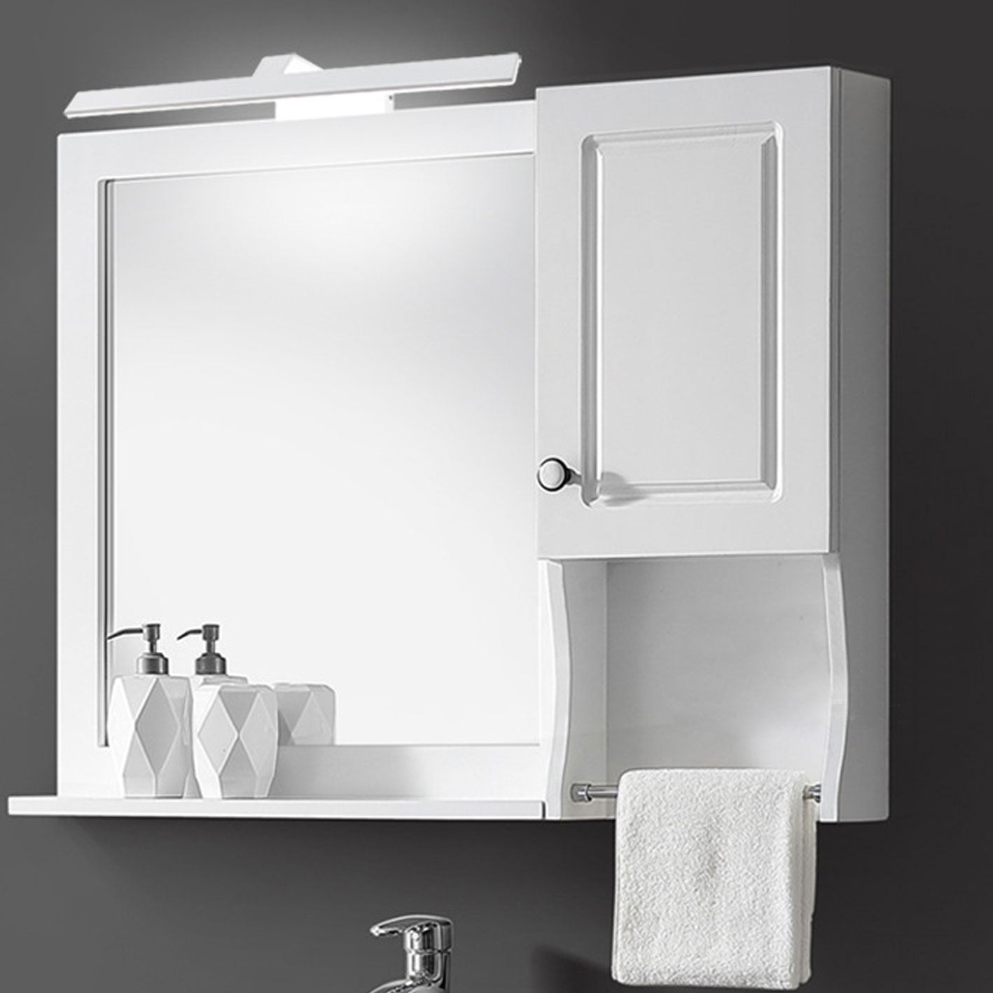 Nordic Waterproof Anti-fog LED 1-Light Mirror Headlight Vanity Light Wall Sconce Lamp