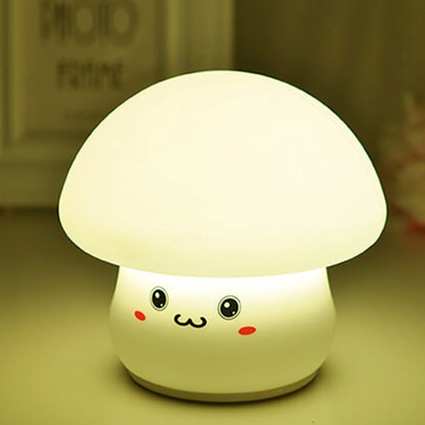Creative Cartoon Mushroom Silicone Night Light LED Table Lamp